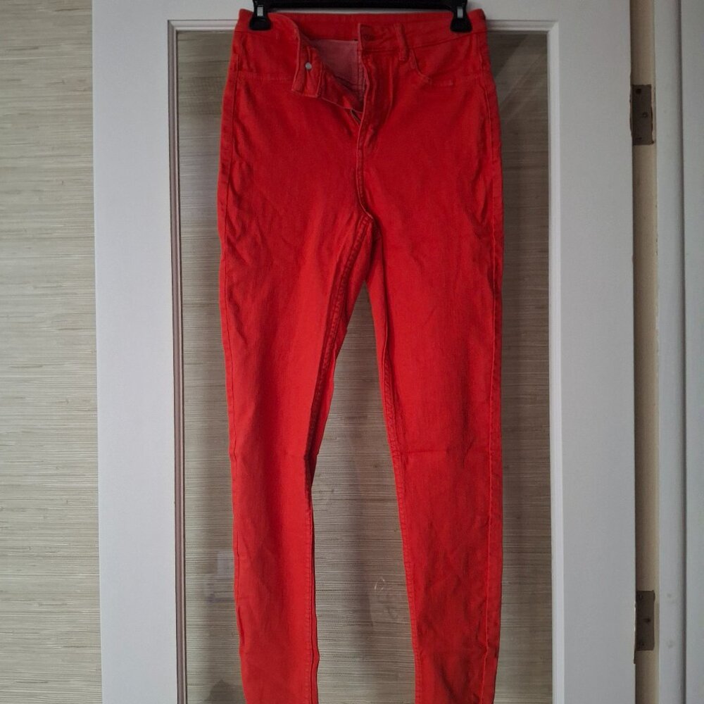 H&M Bright Red High Waist Jeans